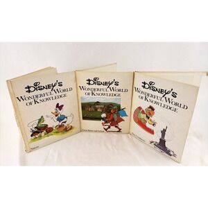 Disney Wonderful World of Knowledge Books Lot Nature Britain Continents